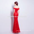 China Suzhou Manufacturer best selling Cap Sleeve Red Long Mermaid Evening Dresses